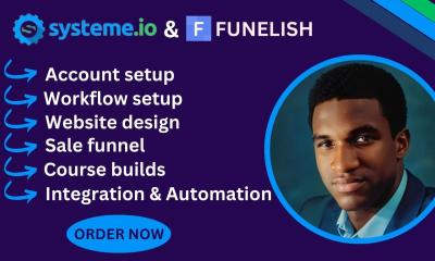 I Will Design Systeme IO Website Funnelish Landing Page Expert Sales Page Clone Funnel