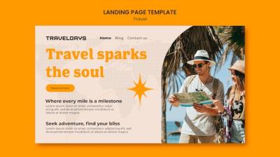 Travel Adventure Landing Page Template – Free Download