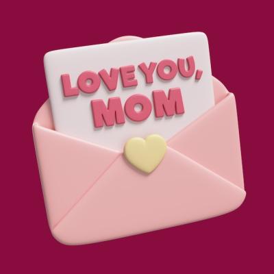 3D Rendering of Mother’s Day Icon – Free Download