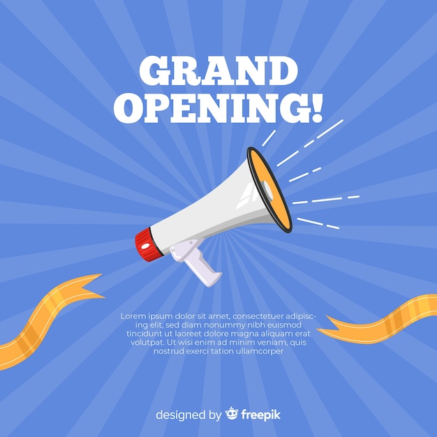 Grand Opening Vector Templates – Free Download