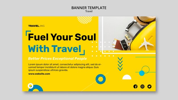 Travel Adventure Banner Template – Download Free Stock Photo