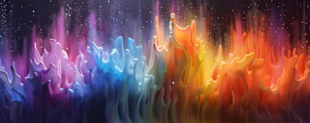 Abstract Colorful Paint Splashes: Vibrant Gradient Background for Creative Design – Free Download