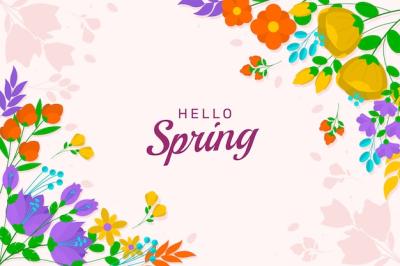 Spring Background Vector Template – Free Download