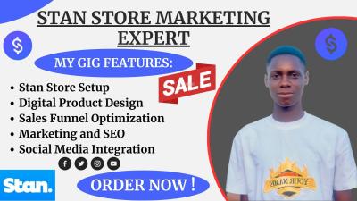 I Will Do Stan Store Marketing, Stan Store Sales Funnel, and Stan Store Promotion