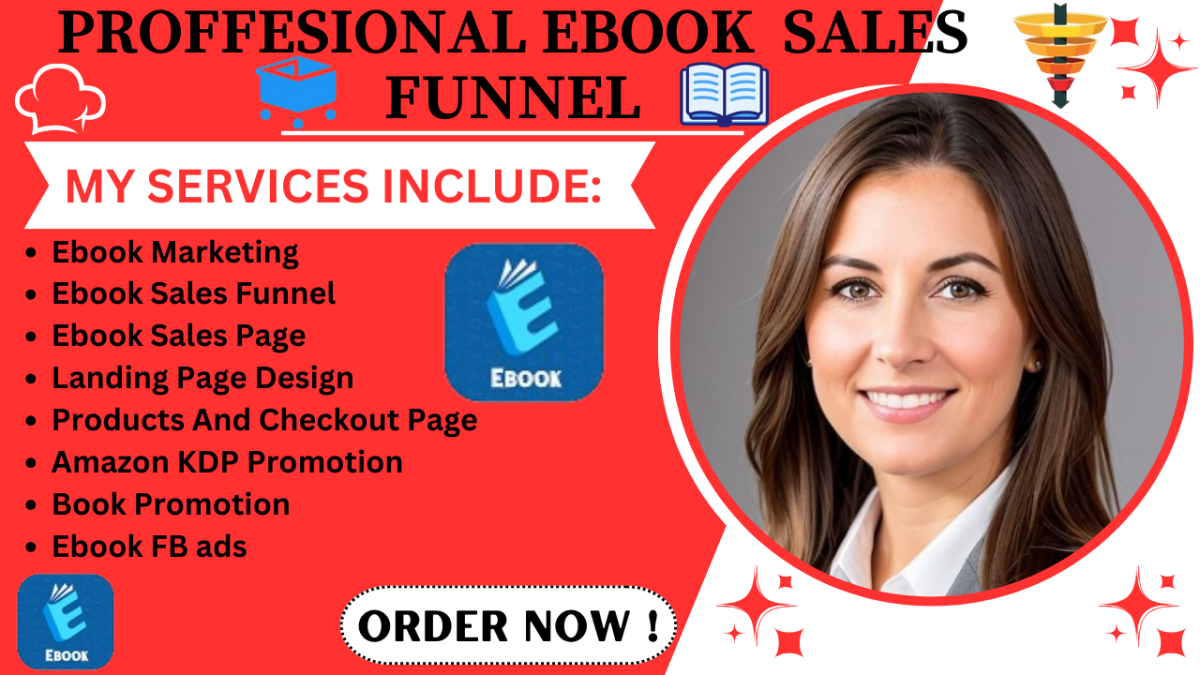 I will ebook marketing sales funnel, ebook fb ads, book promotion, amazon kdp promotion