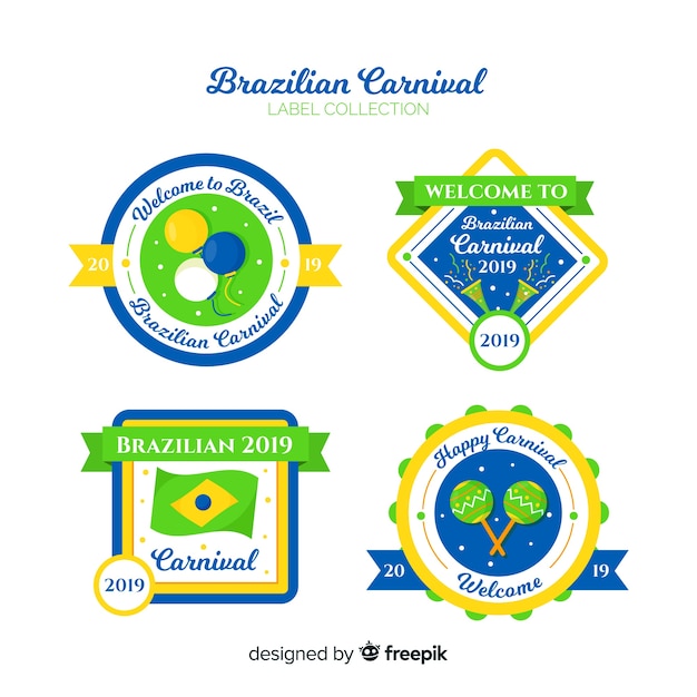 Collection of Brazilian Carnival Labels – Free Download