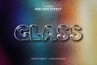 3D Editable Text Effect Mockup for Glass Logo – Free Download