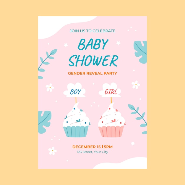 Hand Drawn Baby Shower Invitation – Free Stock Photo, Download for Free