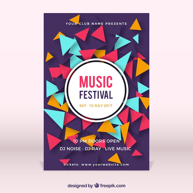 Music Festival Poster Template – Free Download for Creative Projects