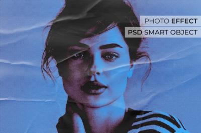 Woman Posing with Halftone Effect – Free Download