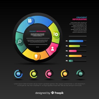 Gradient Infographics Elements Collection – Download Free Stock Photo