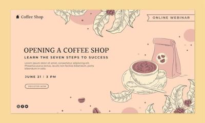 Engraving Coffee Plantation Webinar Template – Free Download