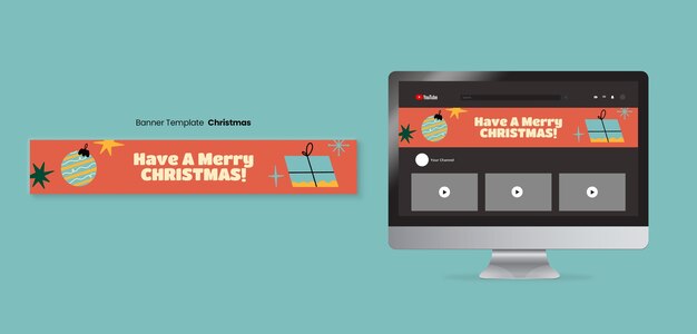 Christmas Celebration YouTube Banner – Free Download