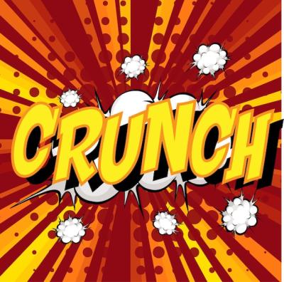 CRUNCH Wording Comic Speech Bubble on Burst – Free Download, Free Stock Photo