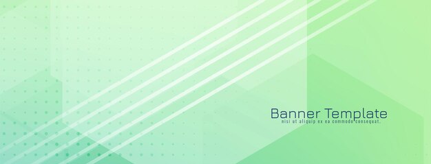 Modern Soft Green Geometric Design Banner Template – Free Download