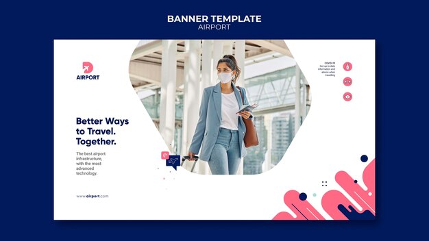 Airport Banner Design Template – Free Download, Download Free Stock Photo