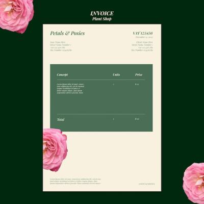 Flat Design Plant Shop Template – Free Download