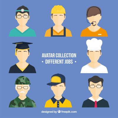 Avatar Collection Featuring Various Professions for Free Download