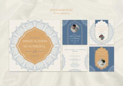 Muslim Wedding Template Design – Free Download