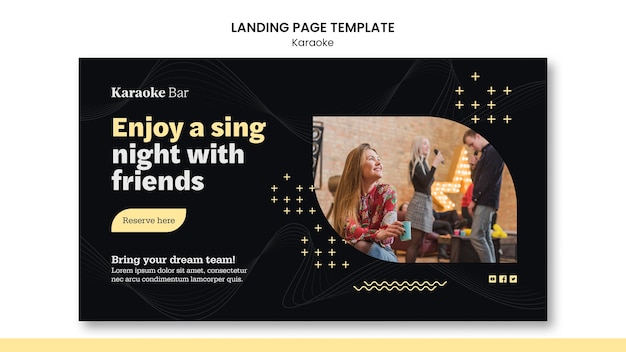 Karaoke Party Landing Page Template – Free Download