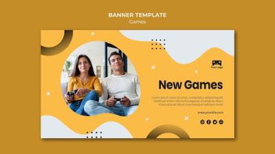 Games Banner Template – Download Free Stock Photo