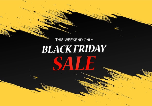 Black Friday Sale Poster with Brush Design – Free Download