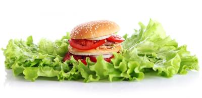 Big and Tasty Burger with Lettuce Leaves – Free Download