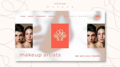 Makeup Concept Landing Page Template – Free Download