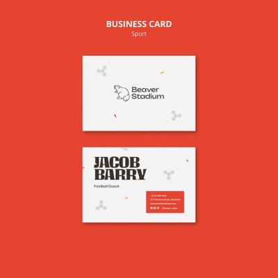 Sport Concept Business Card Template – Free Download