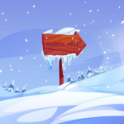 Illustrated Direction to the North Pole – Free Download