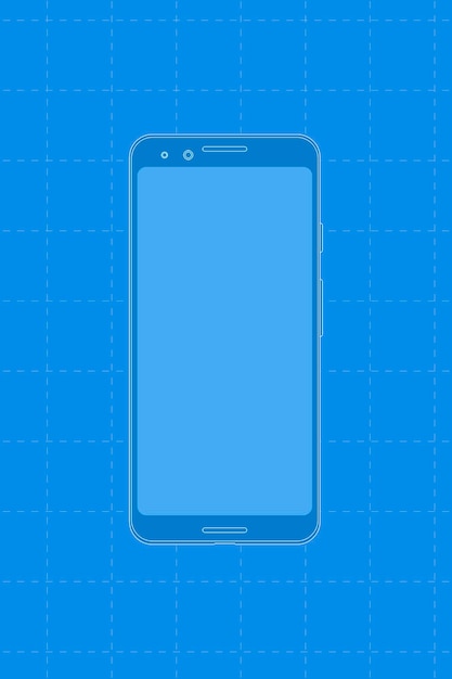 Blue Mobile Phone Vector Illustration – Free Download