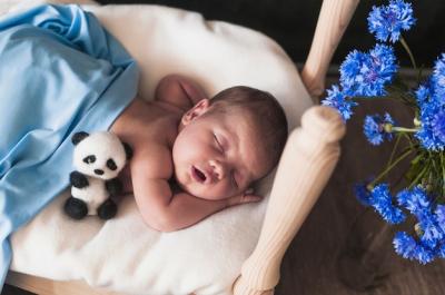 Tiny Child Under Blue Blanket – Free Stock Photo for Download