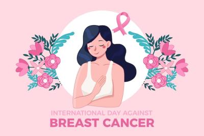 Hand Drawn Background for International Day Against Breast Cancer – Free Download