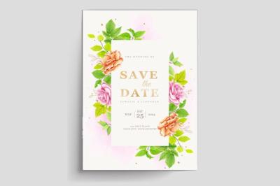 Floral Background Design for Wedding Card – Free Download