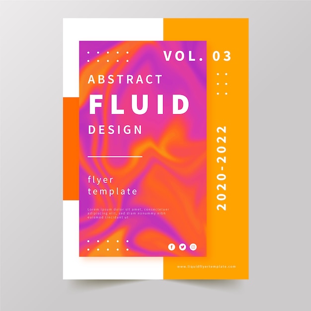 Gradient Orange and Violet Colourful Fluid Effect Poster – Free Download