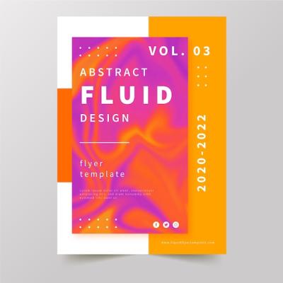 Gradient Orange and Violet Colourful Fluid Effect Poster – Free Download