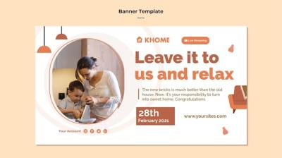 Horizontal Banner Design for New Family Home – Download Free Stock Photo