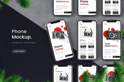 Phone Mockup with Instagram Post Mockups – Free to Download