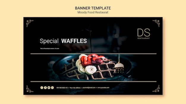 Moody Food Restaurant Banner Template Photo – Free Download