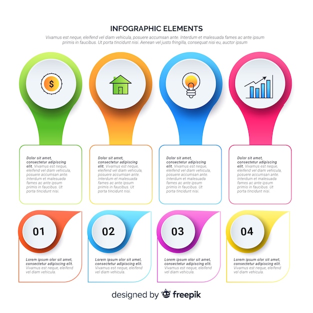 Modern Flat Design Infographics Elements – Free Download