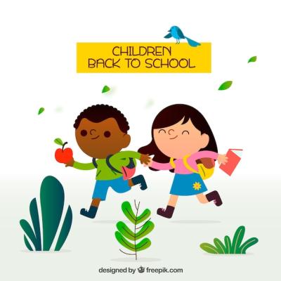 Back to School Background Featuring Kids – Free Download