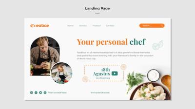 Tasty Food Landing Page Template – Free Stock Photo for Download