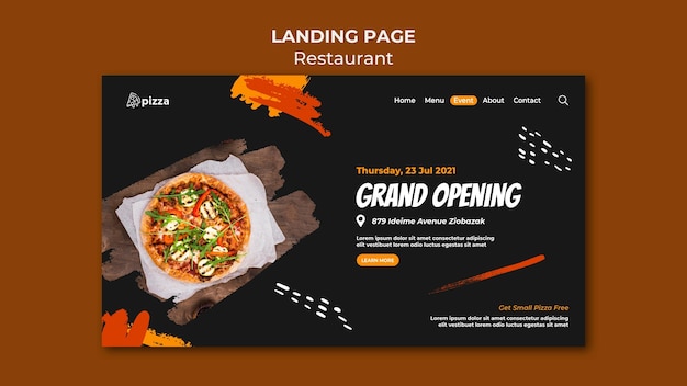 Italian Food Restaurant Landing Page Template – Free Download