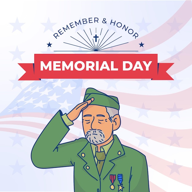 Memorial Day Hand-Drawn Illustration – Free Stock Photo for Download