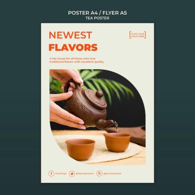 Tea House Poster Template – Free Download