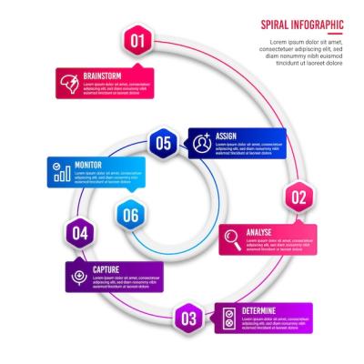 Spiral Infographic Concept – Free Download for Stunning Presentations