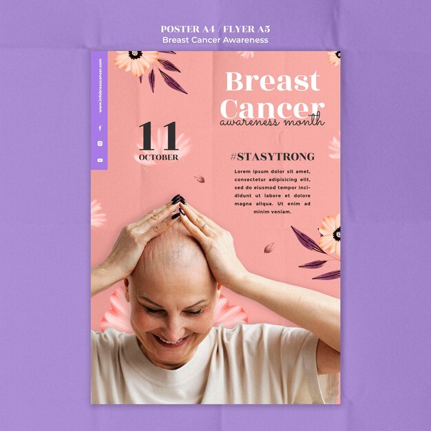 Breast Cancer Awareness Poster Template – Free to Download