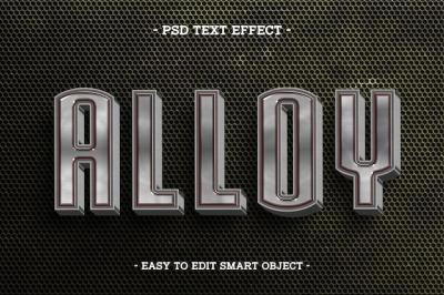 Metallic Steel Alloy Text Effect – Free to Download