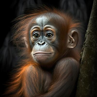 Young Orangutan in the Rainforest – Free Download