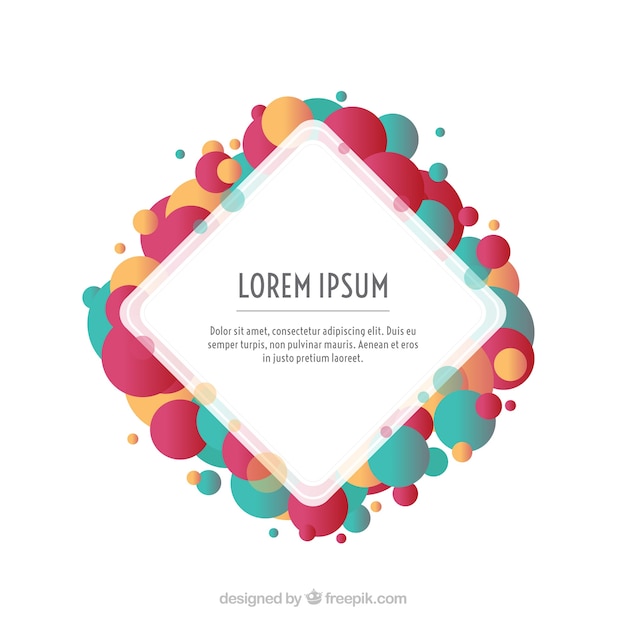 Abstract Colorful Frame with Geometric Shapes – Free Download